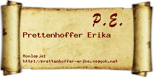 Prettenhoffer Erika névjegykártya